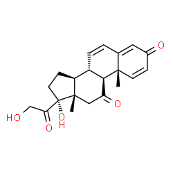 ChemSpider 2D Image | 17,21-Dihydroxypregna-1,4,6-triene-3,11,20-trione | C21H24O5