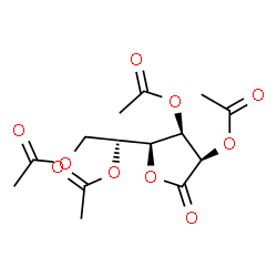 ChemSpider 2D Image | (2S,3R,4R)-2-[(1R)-1,2-Diacetoxyethyl]-5-oxotetrahydrofuran-3,4-diyl diacetate | C14H18O10