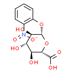 ChemSpider 2D Image | 2-Nitrophenyl beta-D-glucopyranosiduronic acid | C12H13NO9