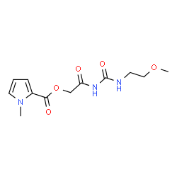 ChemSpider 2D Image | 2-{[(2-Methoxyethyl)carbamoyl]amino}-2-oxoethyl 1-methyl-1H-pyrrole-2-carboxylate | C12H17N3O5