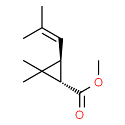 ChemSpider 2D Image | Methyl (1S,3S)-2,2-dimethyl-3-(2-methyl-1-propen-1-yl)cyclopropanecarboxylate | C11H18O2