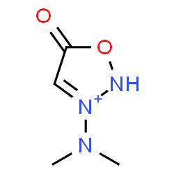 ChemSpider 2D Image | 3-(Dimethylamino)-5-oxo-2,5-dihydro-1,2,3-oxadiazol-3-ium | C4H8N3O2