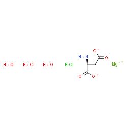ChemSpider 2D Image | Magnesium L-aspartate hydrochloride trihydrate | C4H12ClMgNO7