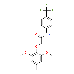 ChemSpider 2D Image | 2-(2,6-Dimethoxy-4-methylphenoxy)-N-[4-(trifluoromethyl)phenyl]acetamide | C18H18F3NO4
