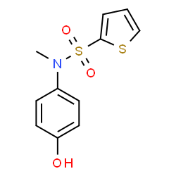 ChemSpider 2D Image | N-(4-Hydroxyphenyl)-N-methyl-2-thiophenesulfonamide | C11H11NO3S2