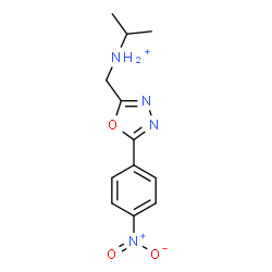 ChemSpider 2D Image | N-{[5-(4-Nitrophenyl)-1,3,4-oxadiazol-2-yl]methyl}-2-propanaminium | C12H15N4O3