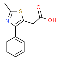 ChemSpider 2D Image | 2-(2-methyl-4-phenylthiazol-5-yl)acetic acid | C12H11NO2S