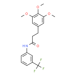 ChemSpider 2D Image | N-[3-(Trifluoromethyl)phenyl]-3-(3,4,5-trimethoxyphenyl)propanamide | C19H20F3NO4
