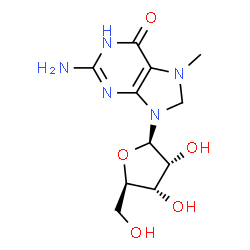 ChemSpider 2D Image | 7-Methyl-7,8-dihydroguanosine | C11H17N5O5