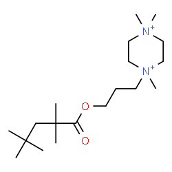 ChemSpider 2D Image | 1,1,4-Trimethyl-4-{3-[(2,2,4,4-tetramethylpentanoyl)oxy]propyl}piperazinediium | C19H40N2O2