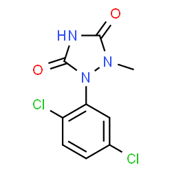 ChemSpider 2D Image | 1-(2,5-Dichlorophenyl)-2-methyl-1,2,4-triazolidine-3,5-dione | C9H7Cl2N3O2