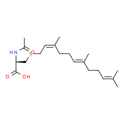 ChemSpider 2D Image | N-Acetyl-S-[(2Z,6E)-3,7,11-trimethyl-2,6,10-dodecatrien-1-yl]-L-cysteine | C20H33NO3S