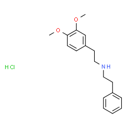 ChemSpider 2D Image | 2-(3,4-Dimethoxyphenyl)-N-(2-phenylethyl)ethanamine hydrochloride (1:1) | C18H24ClNO2