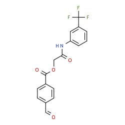 ChemSpider 2D Image | 2-Oxo-2-{[3-(trifluoromethyl)phenyl]amino}ethyl 4-formylbenzoate | C17H12F3NO4