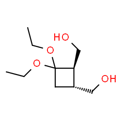ChemSpider 2D Image | [(1R,2R)-3,3-Diethoxy-1,2-cyclobutanediyl]dimethanol | C10H20O4
