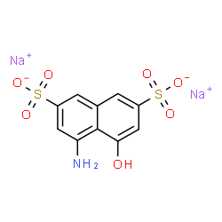 ChemSpider 2D Image | Disodium 4-amino-5-hydroxy-2,7-naphthalenedisulfonate | C10H7NNa2O7S2