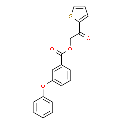 ChemSpider 2D Image | 2-Oxo-2-(2-thienyl)ethyl 3-phenoxybenzoate | C19H14O4S