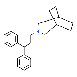ChemSpider 2D Image | 3-(3,3-Diphenylpropyl)-3-azabicyclo[3.2.2]nonane | C23H29N
