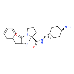 ChemSpider 2D Image | N-Methylphenylalanyl-N-[(trans-4-aminocyclohexyl)methyl]-L-prolinamide | C22H34N4O2