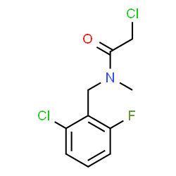 ChemSpider 2D Image | 2-Chloro-N-(2-chloro-6-fluorobenzyl)-N-methylacetamide | C10H10Cl2FNO