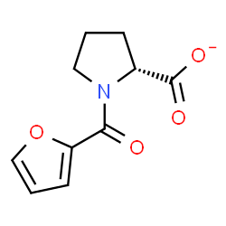 ChemSpider 2D Image | (2R)-1-(2-Furoyl)-2-pyrrolidinecarboxylate | C10H10NO4