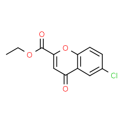 ChemSpider 2D Image | Ethyl 6-chloro-4-oxo-4H-chromene-2-carboxylate | C12H9ClO4
