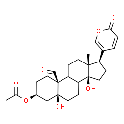 ChemSpider 2D Image | (3beta,5beta,8xi,9xi)-3-Acetoxy-5,14-dihydroxy-19-oxobufa-20,22-dienolide | C26H34O7