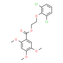 ChemSpider 2D Image | 2-(2,6-Dichlorophenoxy)ethyl 2,4,5-trimethoxybenzoate | C18H18Cl2O6