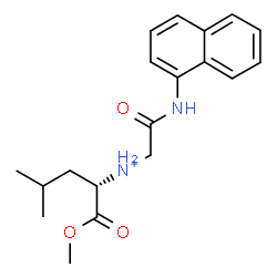 ChemSpider 2D Image | (2S)-1-Methoxy-4-methyl-N-[2-(1-naphthylamino)-2-oxoethyl]-1-oxo-2-pentanaminium | C19H25N2O3