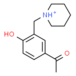 ChemSpider 2D Image | 1-(5-Acetyl-2-hydroxybenzyl)piperidinium | C14H20NO2