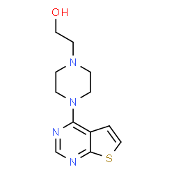 ChemSpider 2D Image | 2-[4-(Thieno[2,3-d]pyrimidin-4-yl)-1-piperazinyl]ethanol | C12H16N4OS