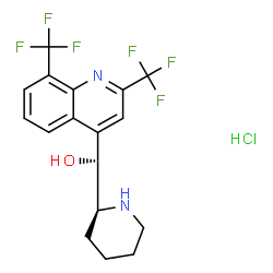 ChemSpider 2D Image | mefloquine hydrochloride | C17H17ClF6N2O