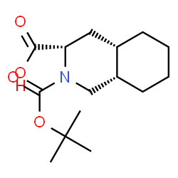 ChemSpider 2D Image | (3S,4aS,8aS)-2-(tert-Butoxycarbonyl)decahydroisoquinoline-3-carboxylic acid | C15H25NO4