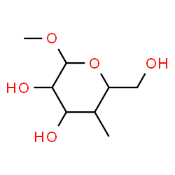 ChemSpider 2D Image | Methyl 4-deoxy-4-methylhexopyranoside | C8H16O5