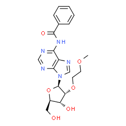 ChemSpider 2D Image | N-Benzoyl-2'-O-(2-methoxyethyl)adenosine | C20H23N5O6