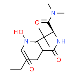 ChemSpider 2D Image | N-[(2S)-1-(Dimethylamino)-3,3-dimethyl-1-oxo-2-butanyl]-2-{[formyl(hydroxy)amino]methyl}hexanamide | C16H31N3O4