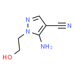ChemSpider 2D Image | 5-Amino-4-cyano-1-(2-hydroxyethyl)pyrazole | C6H8N4O