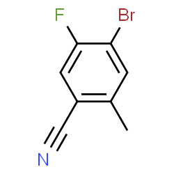 ChemSpider 2D Image | 4-Bromo-5-fluoro-2-methylbenzonitrile | C8H5BrFN