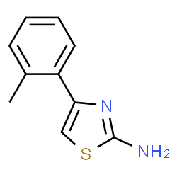 ChemSpider 2D Image | 4-(o-Tolyl)thiazol-2-amine | C10H10N2S