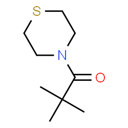 ChemSpider 2D Image | 2,2-Dimethyl-1-(4-thiomorpholinyl)-1-propanone | C9H17NOS