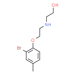 ChemSpider 2D Image | 2-{[2-(2-Bromo-4-methylphenoxy)ethyl]amino}ethanol | C11H16BrNO2