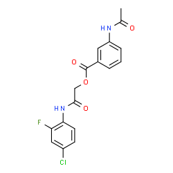 ChemSpider 2D Image | 2-[(4-Chloro-2-fluorophenyl)amino]-2-oxoethyl 3-acetamidobenzoate | C17H14ClFN2O4