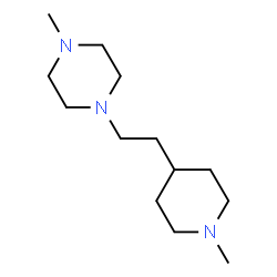 ChemSpider 2D Image | 1-Methyl-4-[2-(1-methyl-4-piperidinyl)ethyl]piperazine | C13H27N3