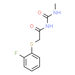 ChemSpider 2D Image | 2-[(2-Fluorophenyl)sulfanyl]-N-(methylcarbamoyl)acetamide | C10H11FN2O2S