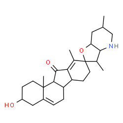ChemSpider 2D Image | 3-Hydroxy-17,23-epoxyveratraman-11-one | C27H39NO3