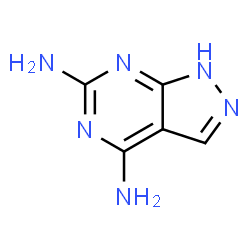ChemSpider 2D Image | 1H-Pyrazolo[3,4-d]pyrimidine-4,6-diamine | C5H6N6