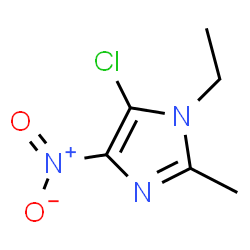 ChemSpider 2D Image | imidazole, 5-chloro-1-ethyl-2-methyl-4-nitro- | C6H8ClN3O2
