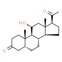 ChemSpider 2D Image | 11alpha-Hydroxy-5beta-pregnane-3,20-dione | C21H32O3