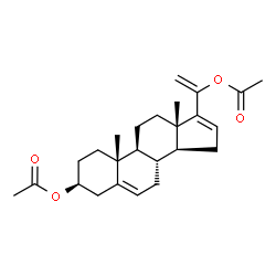 ChemSpider 2D Image | 5,16,20-Pregnatriene-3beta,20-diol diacetate | C25H34O4