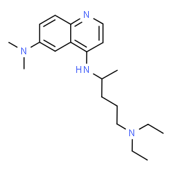 ChemSpider 2D Image | N~4~-[5-(Diethylamino)-2-pentanyl]-N~6~,N~6~-dimethyl-4,6-quinolinediamine | C20H32N4